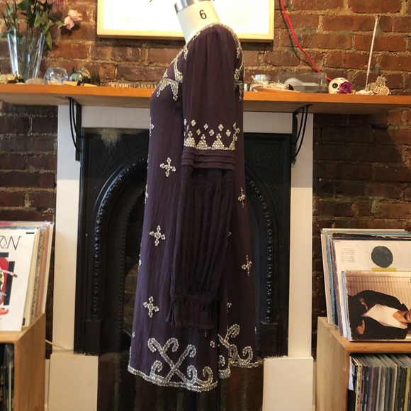 Shell 🐚 Embellished Gauze Dress 💜 - Picture 6 of 8